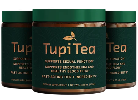 Tupi Tea 3-jar Multi-Month package, a 90-day supply of botanical tea for men