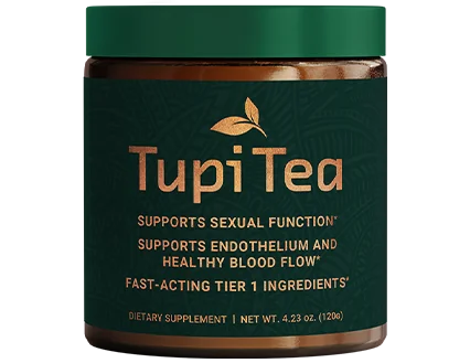 Tupi Tea botanical tea supplement jar supporting sexual function and healthy blood flow in men